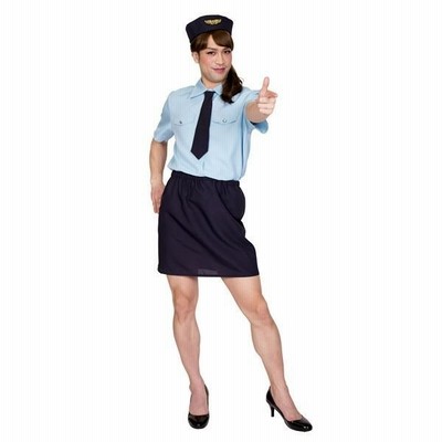 コスプレ衣装 コスチューム ドキドキポリスman 帽子 シャツ ネクタイ スカート付き 女装man ハロウィン 通販 Lineポイント最大get Lineショッピング