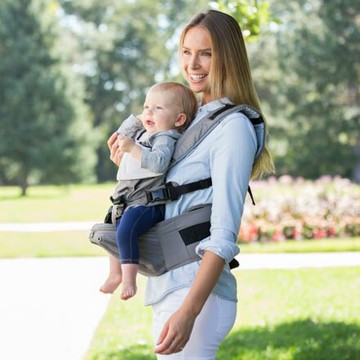 【出清價】美國 lillebaby Seat me 腰凳型揹巾-灰色【悅兒園婦幼生活館】