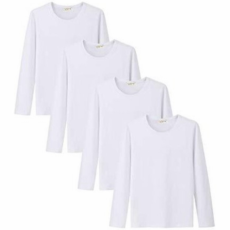 インナーシャツ メンズ 肌着 4枚組 綿100 長袖 男性下着 インナーtシャツ メンズインナー 大きい サイズ 白 Xl 通販 Lineポイント最大get Lineショッピング