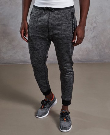 Superdry Men's Men's Training Slim Joggers Dark Grey / Charcoal Grit - Size: XS Light Grey