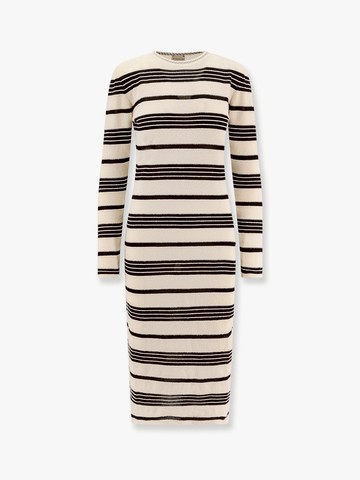 Striped cotton blend dress - MONCLER - gender_Woman
