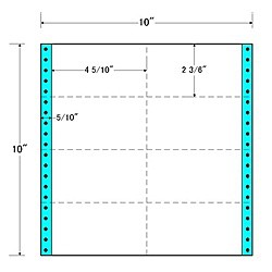 東洋印刷 [M10B] タックフォームラベル 10インチ×10インチ 8面付(1ケース500折)