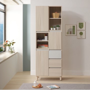 直人木業-DORA設計風三抽書櫃/置物櫃66公分