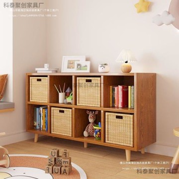書架落地兒童書柜客廳置物架繪本架家用儲物柜閱讀架簡易收納柜子