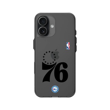 iPhone 17 Clear (相機按鈕) 酷墨灰 - NBA - B&W-費城76人 Philadelphia 76ers B&W