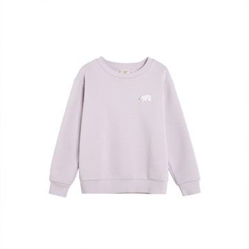 GIORDANO 童裝北極熊刷毛長袖上衣 - 76 蘭花雅紫