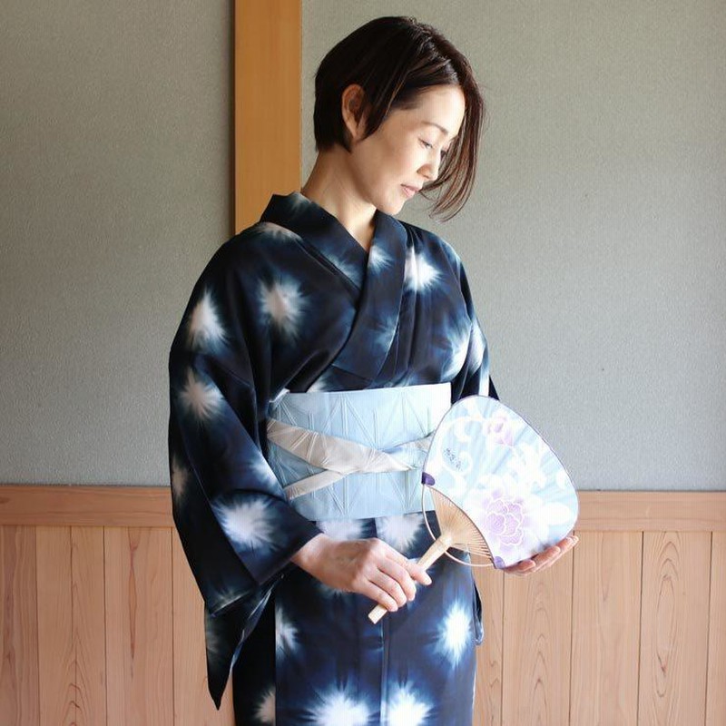 浴衣 レディース 30代 40代 50代 60代 限定 洗える 雪花絞り 調