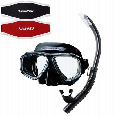 TUSA 度付きマスク スプレンダイブ2ブラックシリコン BK×スノーケル インプレックスハイパードライブラックシリコン BK ×KUROR