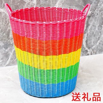 圓桶收納桶特大號純手工家用編織臟衣簍浴室洗衣服筐玩具收納桶買