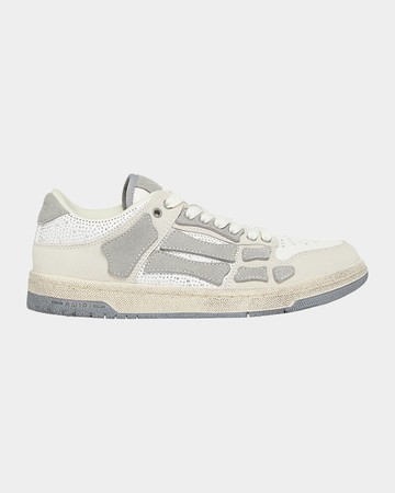 Skeleton Crystal Suede Low-Top Sneakers