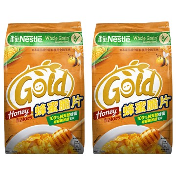 雀巢蜂蜜脆片早餐脆片 含全穀營養 100%純天然蜂蜜 非基因改造玉米  225g  2包