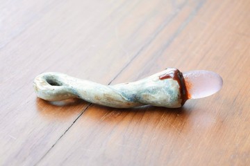 【快速出貨】高溫燒製陶瓷稀有粉水晶蛋型魔法棒能量能量治療魔法