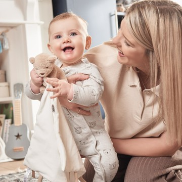 英國 Mamas&Papas 安撫巾 - 奶茶瑪芬熊