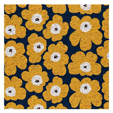 好物良品 森林系列 大尺寸可剪裁玄關大門絲圈刮泥墊 120 x 120cm  黃色花語  1個