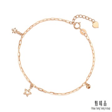 【點睛品】 全18K 摘星許願樹 18K玫瑰金手鍊