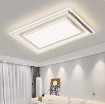 燈具 90*60吸頂燈三色變光簡約大氣長方形客廳燈led吸頂燈方形圓型臥室書房燈房間燈照明燈110v