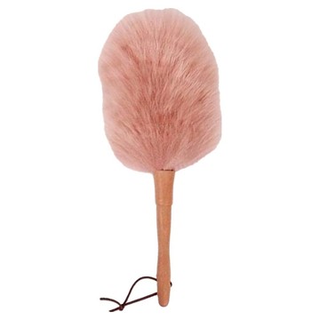 Brosse 羊毛靜電除塵刷 羊毛刷+木柄 毛長18cm+柄長15cm  豆沙色  1個