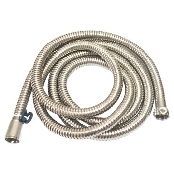 LA 大流量雙勾沐浴軟管  240cm  不鏽鋼色