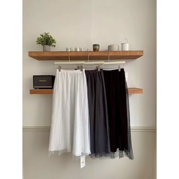 【太妮絲QS08】現貨 韓系 紗紗長裙 網紗 裙子 長裙 浪漫 芭蕾風 可愛 甜美 夏天女裝 日常穿搭 INS風