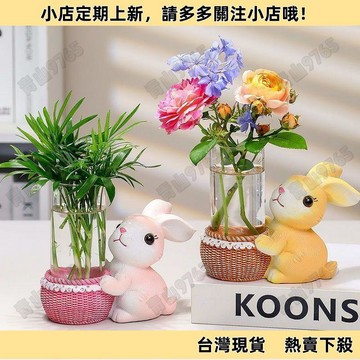 【嚴選好物】水培花盆 水耕花盆 桌面插花水培植物玻璃花瓶可愛萌寵小擺件家居玄關辦公室解壓裝飾 多肉花盆 懶人盆栽
