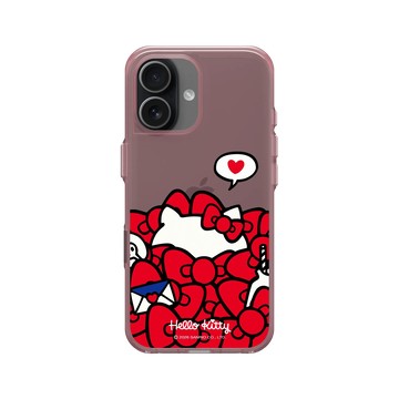 iPhone 17 Clear (相機按鈕) 晶醺玫 - 三麗鷗-Hello Kitty - 遮臉系列-躲貓貓