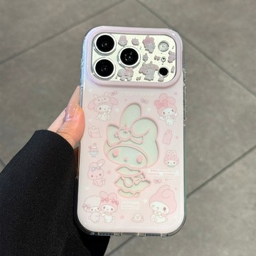 日系甜美 可愛少女粉 鏤空 美樂蒂 小羊 iPhone 17 16 15 14 13 Pro max 蘋果 防摔 手機殼