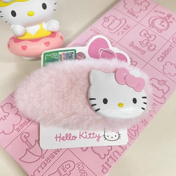 劉海夾 側邊夾🎀 kitty貓百搭甜美輕奢bb夾 可愛髮夾 毛絨髮夾 kitty髮夾 可愛髮飾 kitty頭飾