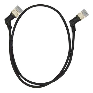 Vention 威迅 IKL系列 CAT8 八類 雙彎頭 可旋轉 纖細 高速 網路線 0.5M 黑色 RJ45  1條