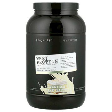 Project 1 Nutrition, 乳清蛋白，優質蛋白質複合物，香草蛋糕面糊味，2 磅（907 克）