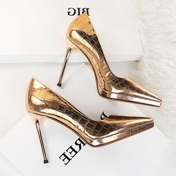 恨天高淺口石頭紋歐美防水臺單鞋