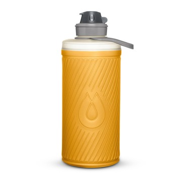 Hydrapak Flux軟式水瓶GF420｜鬱金黃 1L (附提把 摺疊收納)