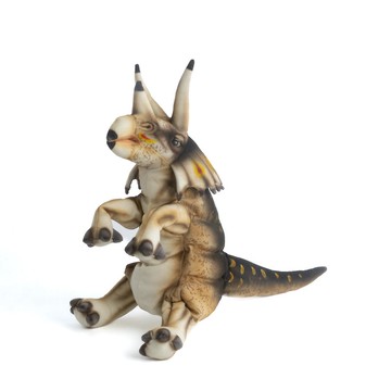 Hansa 7764-三角龍手偶(棕色)43公分