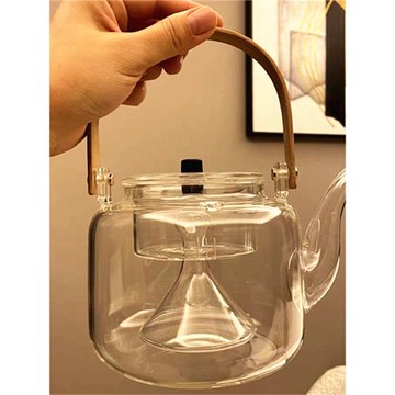 元宇宙耐熱玻璃提梁壺燒水煮茶壺蒸茶泡茶壺電陶爐花茶壺套裝家用