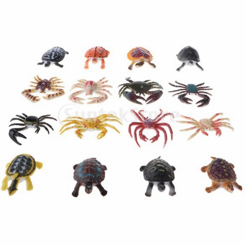 Fenteer カメ カニ 海洋動物模型 モデル プラスチック製 知育玩具 16個セット Pvc製 通販 Lineポイント最大0 5 Get Lineショッピング