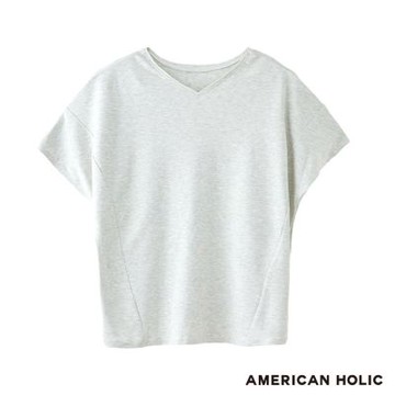 〈AMERICAN HOLIC〉涼爽觸感法式袖繭型上衣