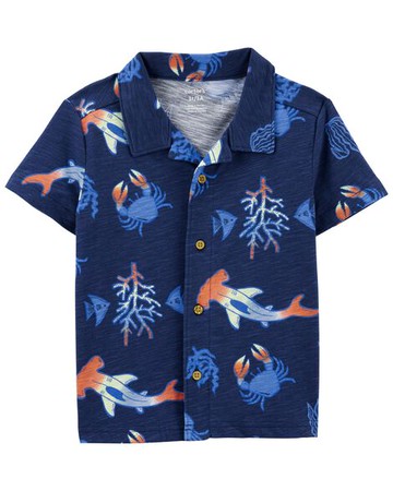 Toddler Sea Creatures Button-Front Shirt