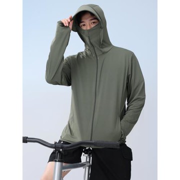 防曬衣男夏季2025新款紫外線冰絲防曬服戶外釣魚透氣薄款涼感外套