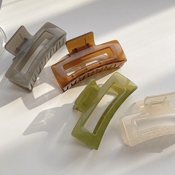 韓版優雅氣質大號果凍色系爪夾【N117】