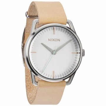 NIXON The MELLOR 純粹元素休閒都會腕錶-卡其-A1291603-38mm