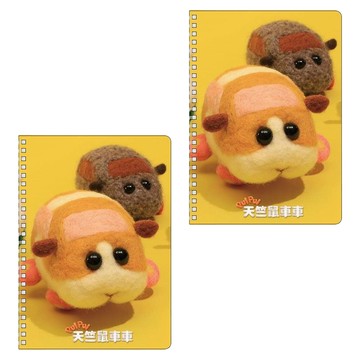 PUI PUI天竺鼠車車 25K PP線圈筆記本 日本正版動畫  顏色隨機  2本