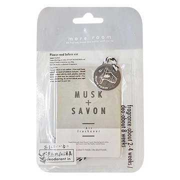 more room 植物性消臭香氛片 可吊掛於洗手間、玄關、衣櫃、車內或臥房  白麝香 + 皂香  60g  1包