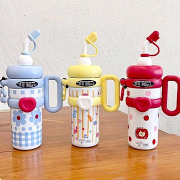 大容量巨無霸不銹鋼冰霸杯高顏值手柄吸管杯家用喝水保溫車載杯子