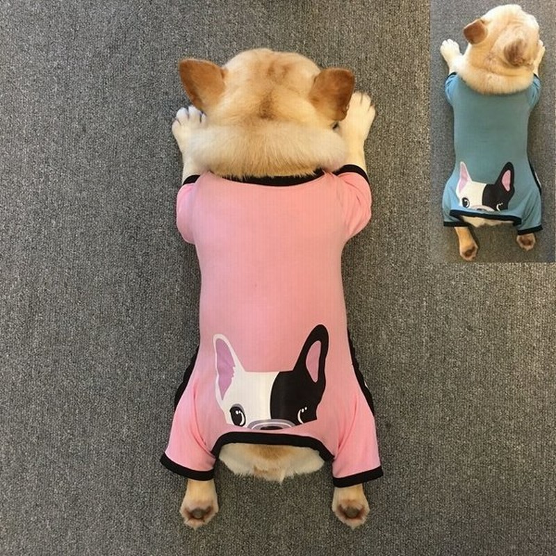 300円off クーポン 配布中 犬服 フレンチブルドッグ ブルドッグ パグ フレブル ボステリ 通年 抜け毛対策 部屋着 つなぎ カバーオール ロンパース 通販 Lineポイント最大0 5 Get Lineショッピング