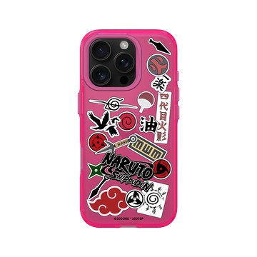 iPhone 16 Pro Clear 粉漾桃 - 火影忍者 Naruto - 忍具和貼紙