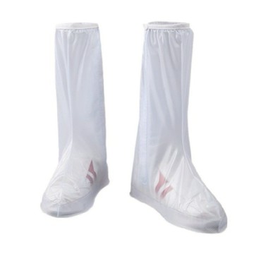 【創藝】PVC加厚 耐滑雨鞋套 白色高筒(台灣快速出貨) 高筒鞋套 加厚鞋套 耐磨雨鞋 防雨鞋套 防水鞋套 防水套 防塵