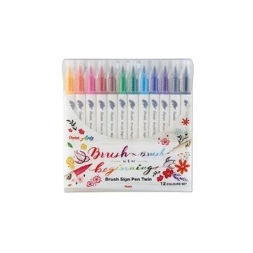 Pentel SESW30C-12色雙頭柔繪筆