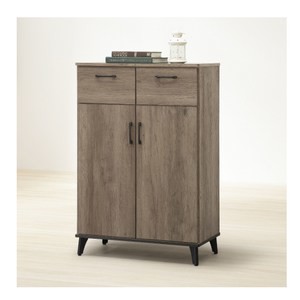 【MUNA 家居】莫可灰橡色2.7尺鞋櫃