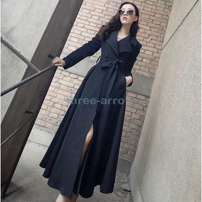 レディース トレンチコート フォーマルコート チェスターコート 無地 超ロングコート 通勤 Ol 秋冬 ゆったりアウター 2色 黒 赤 通販 Lineポイント最大get Lineショッピング