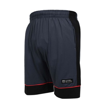 FIRESTAR 男彈性訓練籃球短褲-5分褲 慢跑 運動 反光 B4603-15 深灰黑紅