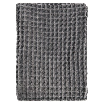 HOLA 和樂家居 華夫格純棉風格毛巾 80 x 40 x 0.3cm 102g  灰色  1條